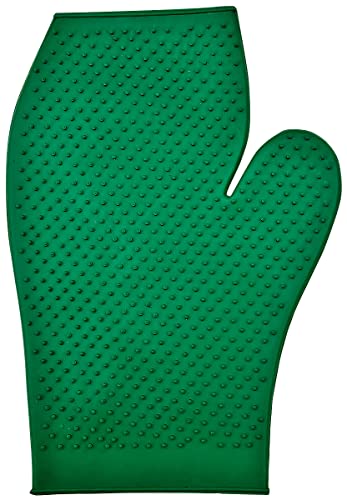 Jeffers Groomit Rubber Grooming Glove, Green - Durable Pet & Horse Grooming Tool, Removes Shedding Hair, Massage & Groom Cats, Dogs, Horses, Flexible Design, Easy to Clean, Gifts for Pet Owners