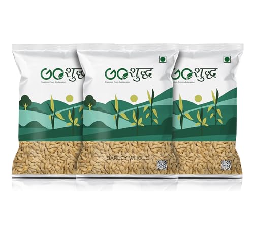 Image of Goshudh Barley Whole (Jau Sabut) 1500g (500g Each Pack of 3) | High-Fibre, Low-GI Grain for Digestion & Daily Wellness