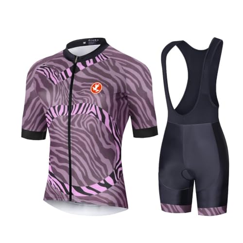 UGLY FROG Herren Radtrikot Set 20D Gepolsterte Trägerhose Sommer Atmungsaktiv Kurzarm Bike Shirts Fahrradanzug