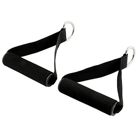 Coepoch A Pair Of Pull Handles Resistance Bands Foam Handle Replacement Fitness Equipment Black For Yoga Exercise Workout Gym … Cover