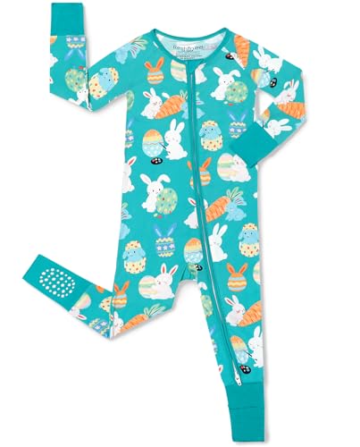 Image of babee Reshinee Bamboo Viscose Baby Convertible Footie Pajama, Zipper Pajamas for Baby Boys & Girls, Sleep & Play Footed
