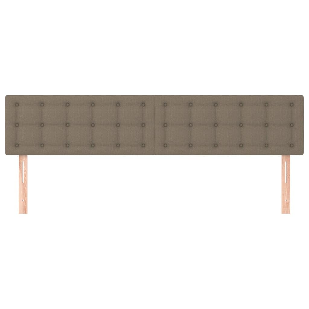 vidaXL Zagłówki, taupe, 180x5x78/88 cm, tkanina