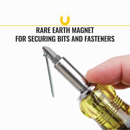 Klein Tools 32303 Multi-Bit Screwdriver/Nut Driver, Impact Rated 14-in-1 Magnetic Screwdriver Set Phillips, Slotted, Square, Combo, Torx by KLEIN TOOLS - Image 5