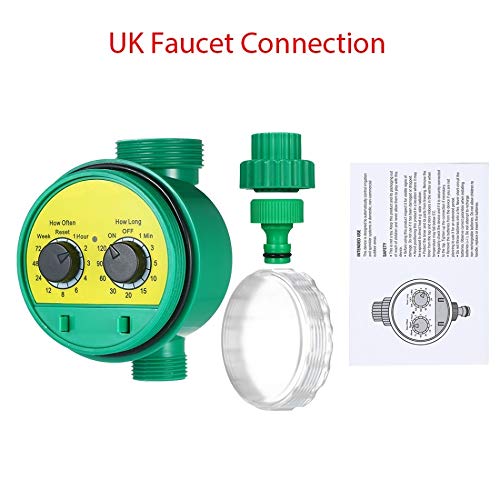 Lijincheng Timed Irrigation Garden Automatic Water Timer Irrigation Controller System Sprinkler Controller Programmable Valve Hose Faucet Watering Timer (Color : Green UK)