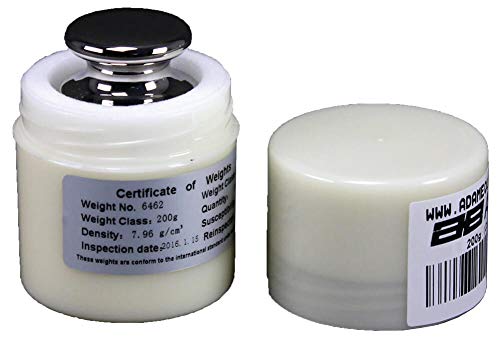 Adam Equipment - Peso de calibración (acero inoxidable, 200 g, clase E2)