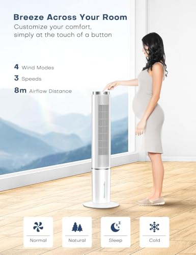 HIFRESH Air Cooler for Home, 107CM Tower Cooler w/Remote - Image 14