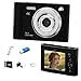 Digital Camera with Dual Screen,Autofocus 4K 48MP Vlogging Cameras for Photography with 32GB Card,Point and Shoot Kids Digital Cameras,16X Zoom,Anti-Shake,Present for Kid Teen Beginner. (Black)