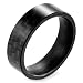 SHARDON Men's 8mm Flat Pure Carbon Fiber Ring Size 8.5
