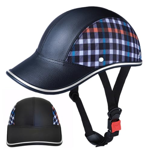 Bemonew Casco de bicicleta, bicicleta de seguridad con correa ajustable, scooter resistente al sol, esquí, béisbol, patinaje para adultos, cuadros negros