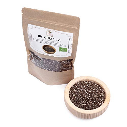 Chia Samen Bio | Superfood ganzes Korn | Smoothie Zusatz| Salvia glutenfrei | Backzutaten | 200g