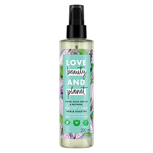 Love Beauty & Planet Onion Black Seed & Patchouli Hairfall Control Oil I Paraben Free, 200ml 1 41Z6eC477QL. SL500