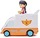 Disney Junior Firebuds, Violet and Axl, Actionfigur und Krankenwagen Spielzeug mit interaktiver Augenbewegung, Kinderspielzeug für Jungen und Mädchen ab 3 Jahren