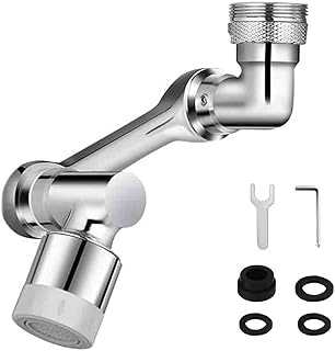 Universal Faucet Aerator Rotatable 1080° Anti-Splash Filter Faucet Faucet Sprayer Water Saving Swivel Sink Sprayer Head Tap Faucet Sprayer Dual Mode Aerator for Kitchen Bathroom Convenient to Wash Your Face and Gargle Attached