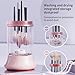 Electric Makeup Brush Cleaner Machine, Automatic USB Cosmetic Brushes Cleaner Tool Makeup Brush Cleaner for Makeup Sponges and Brushes, Washing and Drying Holder Combined(Pink)