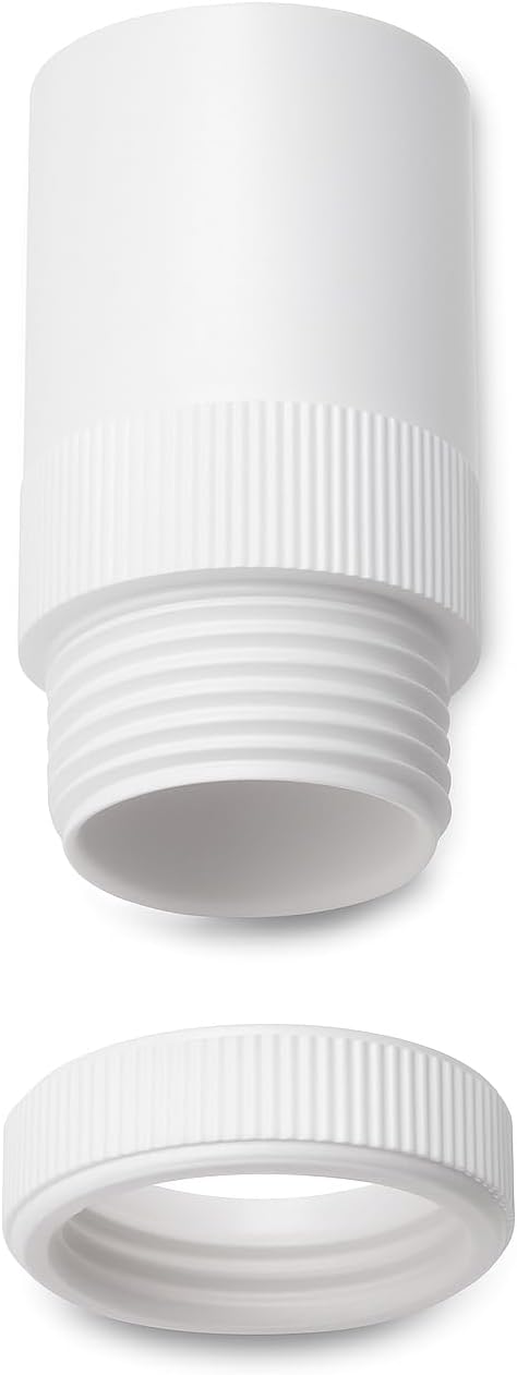 Adaptors Male Thread and Lock Ring- 20mm Male Adaptors White