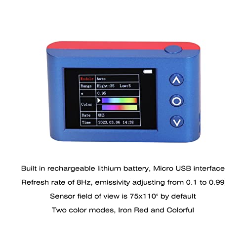 Handheld Thermal Imaging Camera 2.4in LCD Infrared Thermal Imager LCD Display Infrared Camera 8Hz Micro USB Interface 320x240 - Image 3