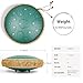 Steel Tongue Drum - 14 Inch 15 Note Tongue Drum - Hand Pan Drum with Music Book, Handpan Mallets and Carry Bag, C Major, Green