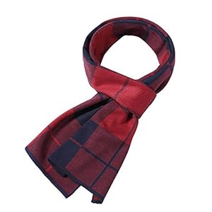 Hocah Men’S Scarves Are Warm In Winter Plaid Thickened Business Knitted Cashmere Thick Scarf Scarf Men