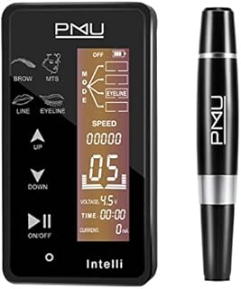 INTELLI Digita Permanent Make Up Machine Touch Screen Panel Multi Function By Mellie Microblading - LCD Control Panel - Ombré Powder Brows. Lips & Eyeliner- Supply (Machine, Black)