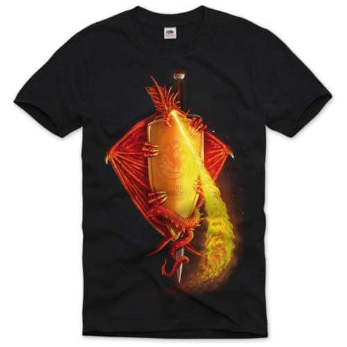 style3 Targaryen T-Shirt Herren Thrones Game of stark Lannister Baratheon tv blu-ray DVD Größe:M Farbe:Schwarz
