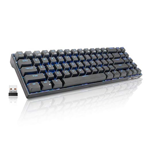 VELOCIFIRE Wireless Mechanical Keyboard, TKL71WS 71-Key Tenkeyless Brown Switches Compact Gaming Keyboard with Ice Blue Backlit for Copywriters, Typists, and Programmers
