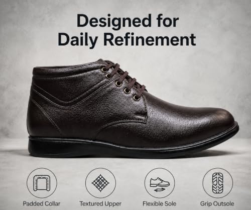 Image of Kraasa Alloy Formal Shoes for Men | Vegan Leather Lace-Up Office Shoes