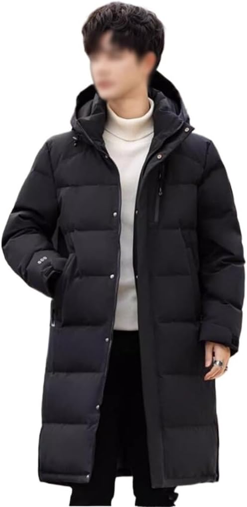 VIDI Down Jacket Male Long Popular Logo Winter Storms Coat College Students Padded Clothes