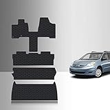 TOUGHPRO Floor Mats Accessories Full Set + Storage for Toyota Sienna (8 Seater) All Weather Heavy Duty (Made in USA) Black Rubber 2004 2005 2006 2007 2008 2009 2010
