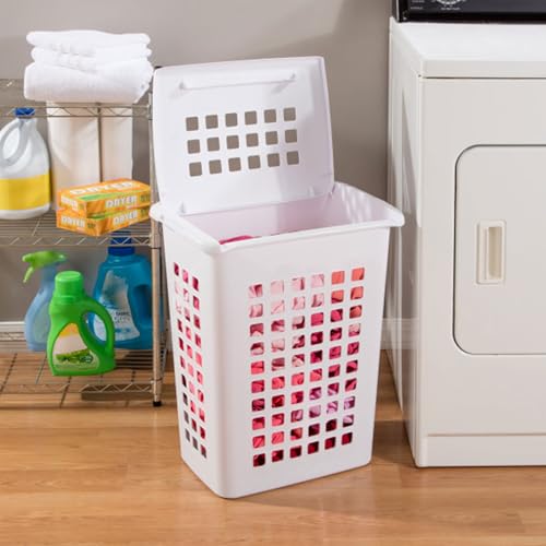 Sterilite LiftTop Laundry Hamper with Lid for Home and Bathroom, 8-Pack - image 6