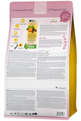 Happy Cat Junior Land Geflügel M - Trockenfutter für Junge Katzen ab dem 4. Monat - 4kg