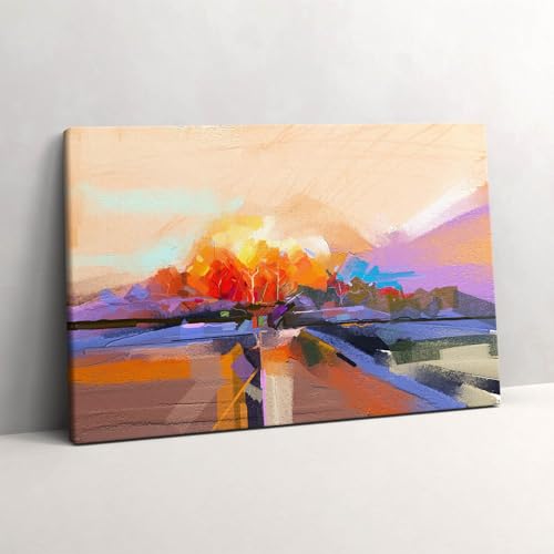 Peinture abstraite arbre coloré pour réveiller un mur blanc triste