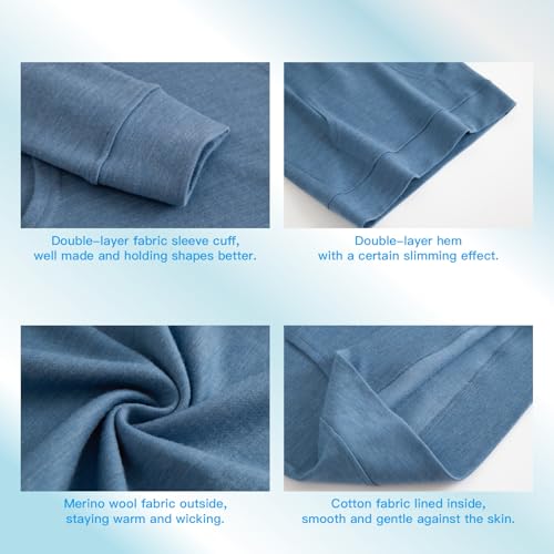 MERINNOVATION Merino Wool Cotton kids hoodies for boys girls Classic Merino Thermal Hooded Sweatshirt for children4