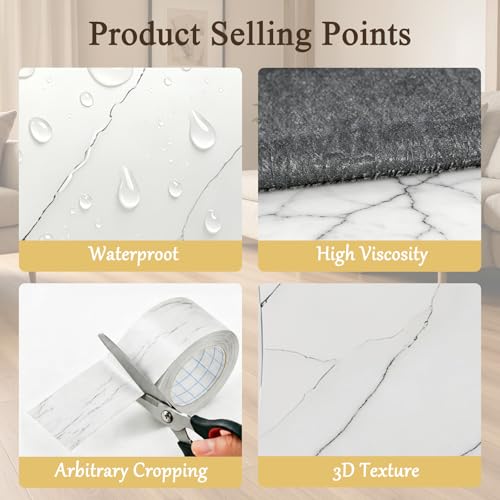 Image of GSCIT Club Marble Wallpaper, 2.4 inch X 15ft Self Adhesive Wood Grain Repair Tape Marble Repair Patch for Tables, Chairs, Baseboards, Doors, Windows, Floors, Handicraft DIY.