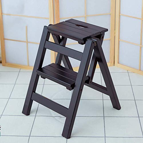 Taburete de madera de pino lacado en negro con diseño compacto 5
