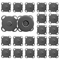 Magnetverschluss Für Taschen, 14 Stücke Magnet Verschluss Tasche, 14 mm Magnetknopf Zum Annähen Geeignet Zum Nähen, Handwerk, Gepäck, Kleidung, Leder, Knopfverbinder, Kleidungsnähen (Schwarz)