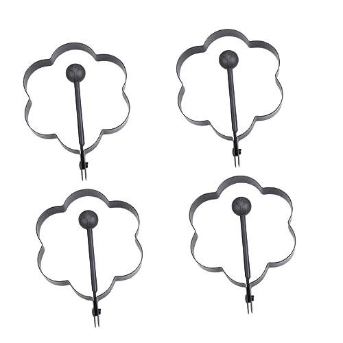 COLLBATH Diy Flower Pancake Shaper Omelette Pan 4pcs Stainless Steel Frying Egg Model Ring