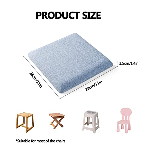 Coussin de chaise antidérapant moutarde déhoussable en mousse à mémoire de forme - 8