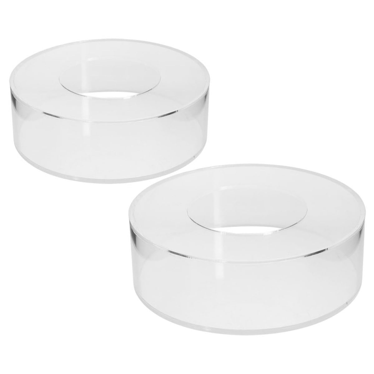 Présentoir à gâteaux rond en acrylique transparent lot de 2 supports