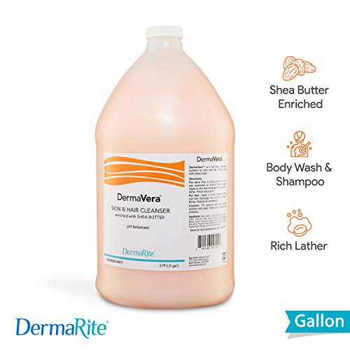 Dermavera Skin And Hair Cleanser - 1 Gallon - Enriched With Shea Butter, Ph Balanced, Rich Leather, Pleasant Fragrance, With Rich Moisturizers #TOP2