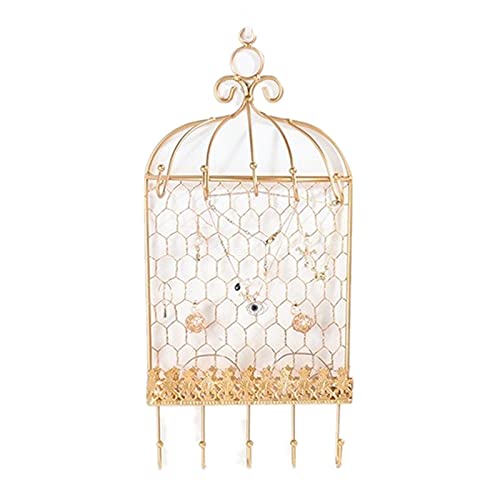 Porte-bijoux Creative Hanging Bijoux Organisateur Or Ferough Fer à repasser Light Light De Luxe Bijoux Portez-la Room de bureau suspendu Pendentif Boucles d'oreilles de stockage Support d'organisateur