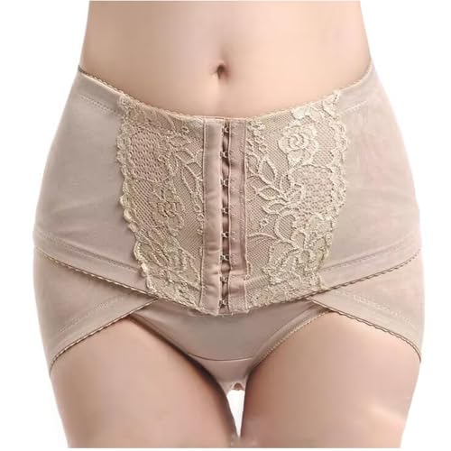 Hip-Up Pelvis Correction Belt for Women Lower Back Sciatica Belt Lace Pelvic Recovery Compression Body Shaper Postpartum Recovery Belly Weight Loss(Beige,Large)