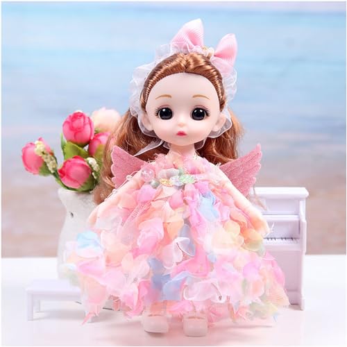 Set de 4 mini muñecas princesas de 6 pulgadas para niñas miniatura 3