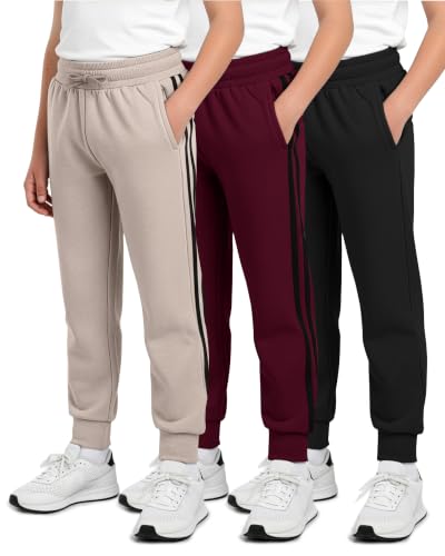 Real Essentials Boys' Cotton Fleece Jogger Sweatpants