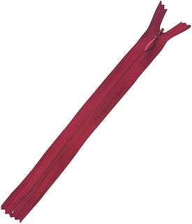 Plush Addict - Cremallera invisible (56 cm, 56 cm), color rojo