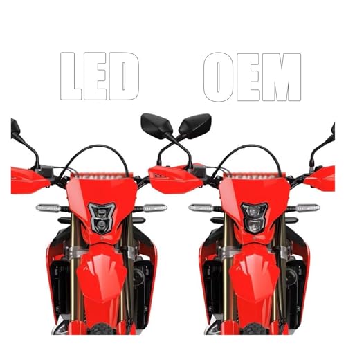 Phare LED CRF 450 L solution éclairage faible masque carénage moto noir