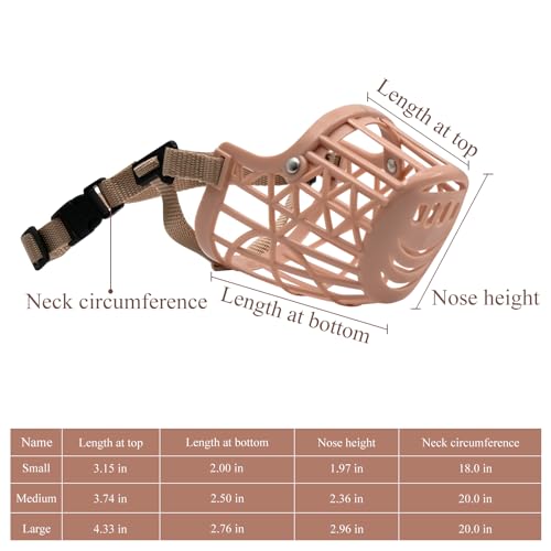 2-Pcs-Dog-Muzzle-Breathable-Basket-Muzzle-for-Dog-Soft-Dog-Muzzle-with-Non-Slip-Buckle-Adjustable-Lightweight-Prevents-Barking-and-Chewing-Small - Cucciolini Doodles 2-Pcs-Dog-Muzzle-Breathable-Basket-Muzzle-for-Dog-Soft-Dog-Muzzle-with-Non-Slip-Buckle-Adjustable-Lightweight-Prevents-Barking-and-Chewing-Small