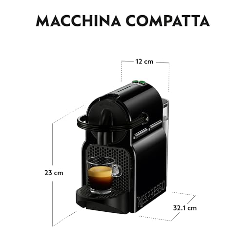 Image of Nespresso Inissia by De'Longhi Espresso Machine with Aeroccino3 Frother EN80BAE, Black