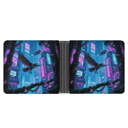 Giant Flying Mechanical Bird Men Wallet Slim Thin Credit Card Women Money Clip Leather Bifold Front Pocket Wallets