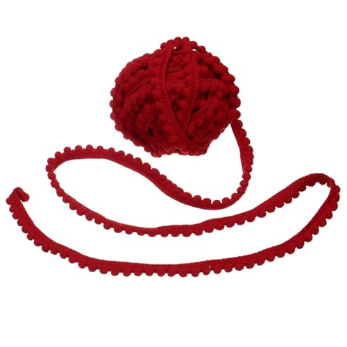 uxcell 10 Yards Pom Pom Trim Ribbon, 0.5