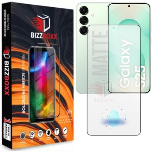 Image of Compatible With Samsung Galaxy S25 5G D+ AG Matte Tempered Glass Screen Guard Protector Fingerprint Working Gaming Special With Camera Cut (Sam S25)- Pack of 1